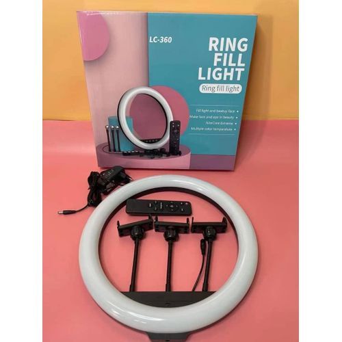 14 Inches Ringlight Wit Adapter, Phone Holder & Remote