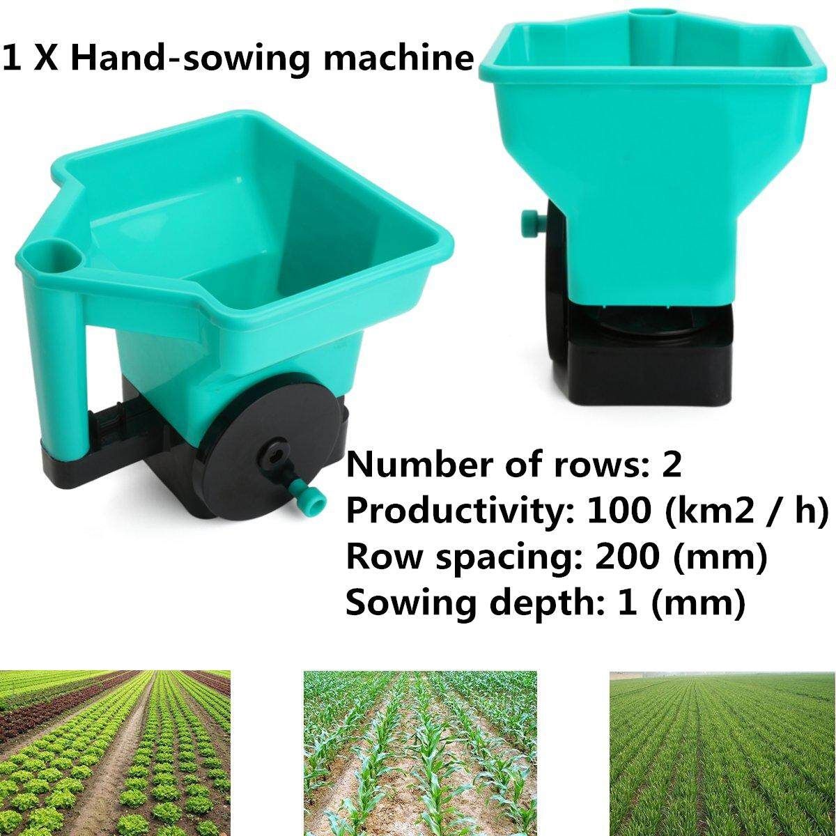 Hand Held Fertilizer Spreader Lawn Hand Sowing Machine 3L 2 Rows