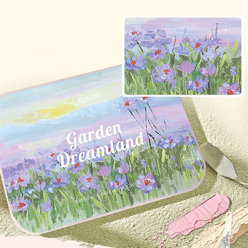 20 Colors Garden Dreamland Eyeshadow Palette Matte Glitter Oil Painting Makeup Palette Pastels