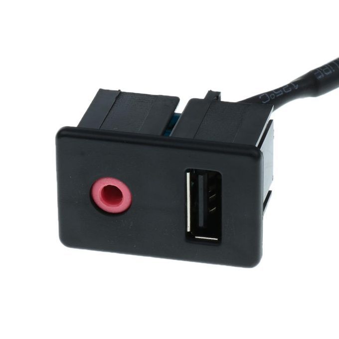 Car USB And 3.5mm Aux Audio Input Adapter Interface Extension