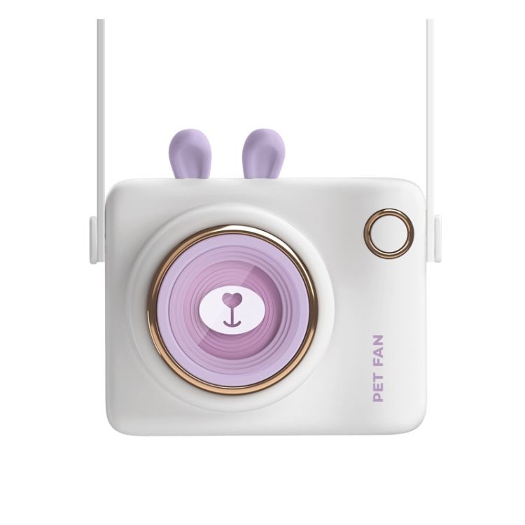 GL106 No-Leaf Mini Camera Fan, Style Rabbit (Purple)