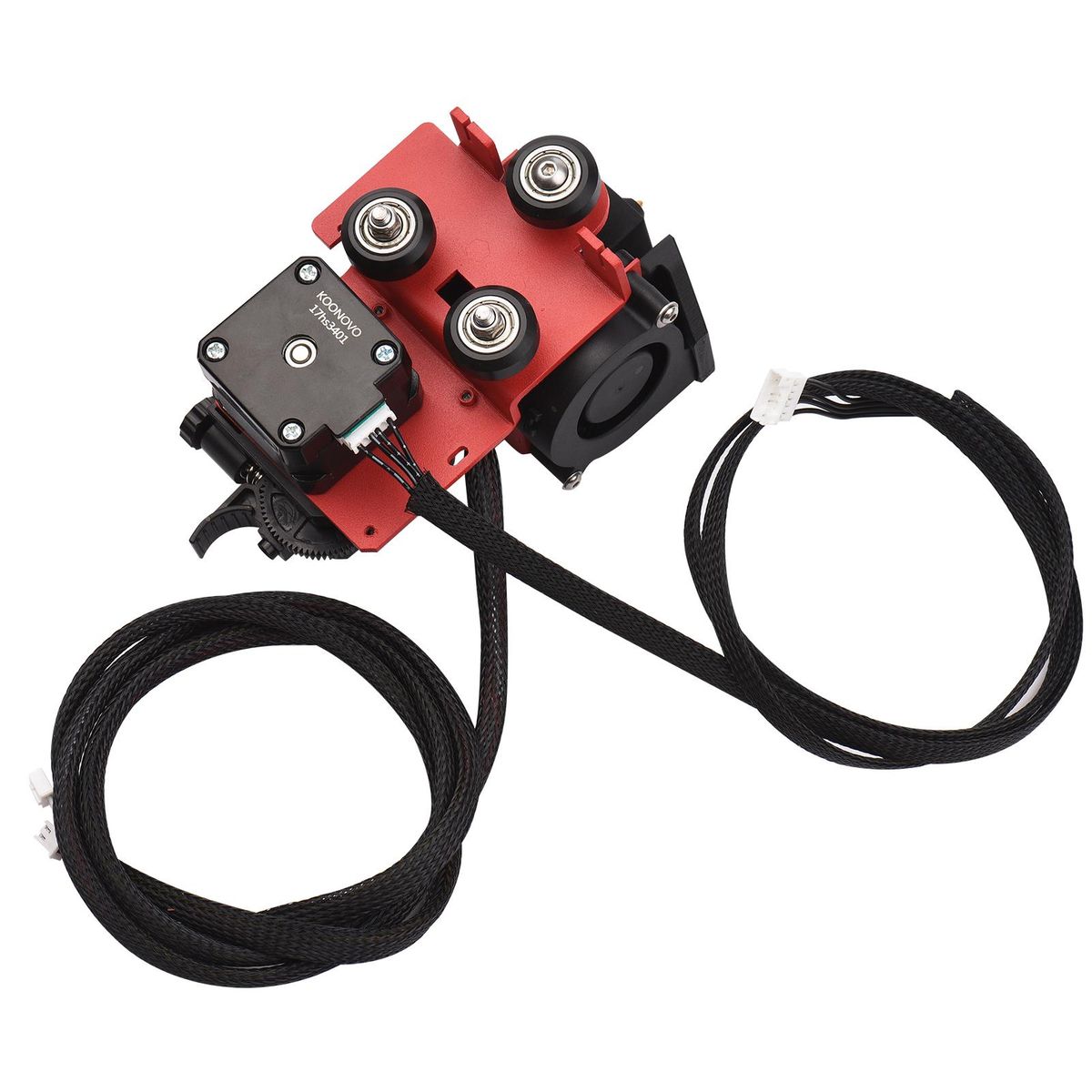 Full Metal Titan Extruder 3D Printer Direct Feed Extruding Machanism with 42-34 Stepper Motor Hotend Kit 4010 Fan 0.4mm Nozzle Fixed Backplane with V-Slot Wheel for Ender 3/Ender 3S/Ender 3PRO