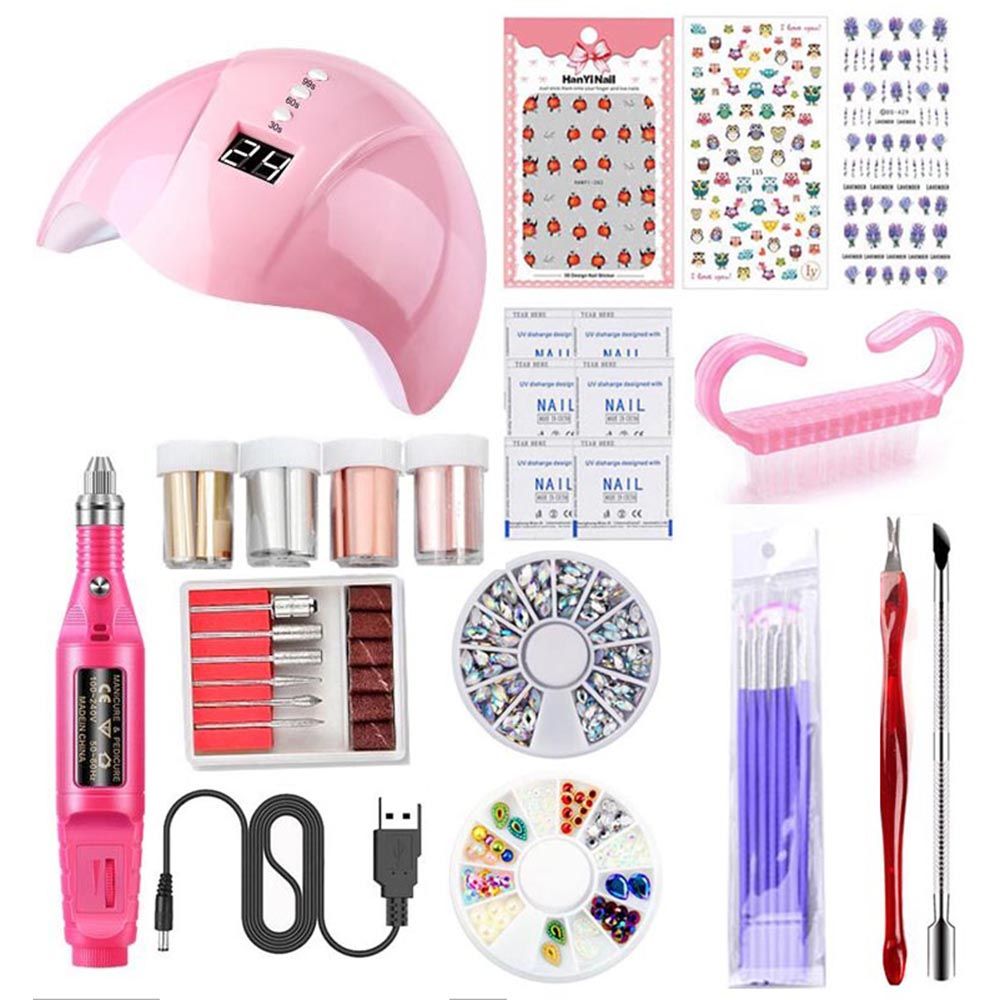 Manicure Kit Nail UV L-ED Lamp Nail Drill Machine Nail