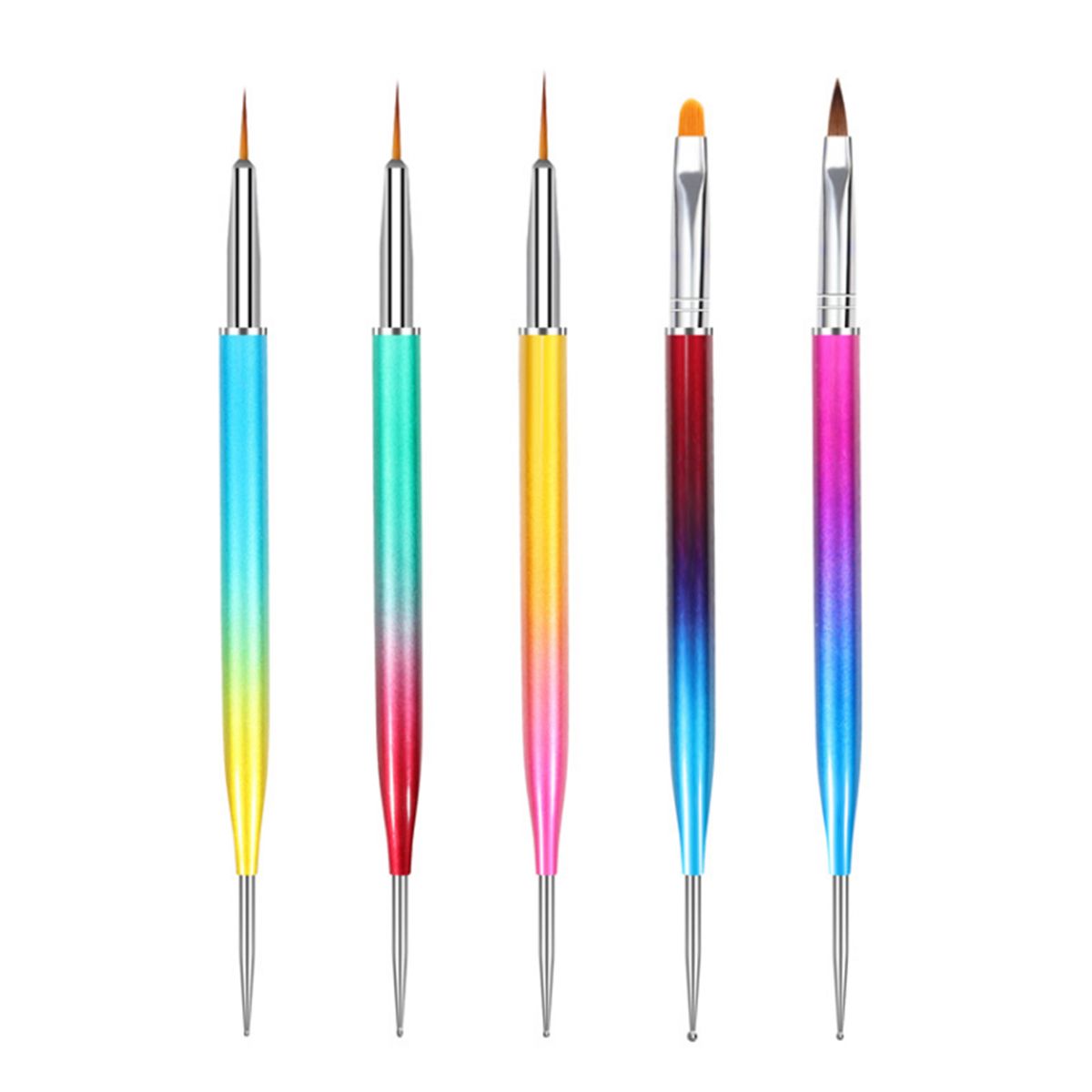 5PCS Nail Liner Pen Kit For Drawing Lines Details Stripes