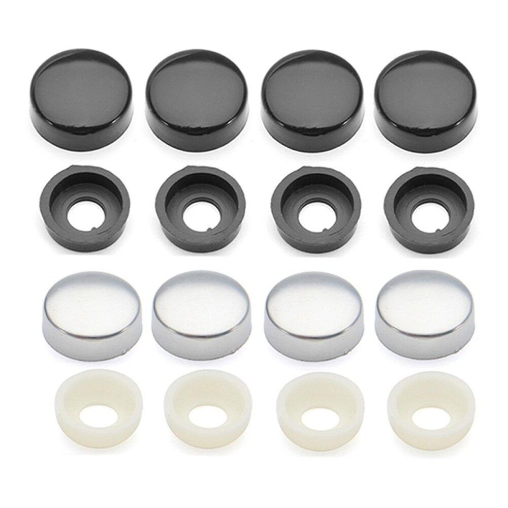 4pcs Chrome SCREW CAP / BOLT CAPS COVERS For Car Truck Plate Frame Electroplating Color