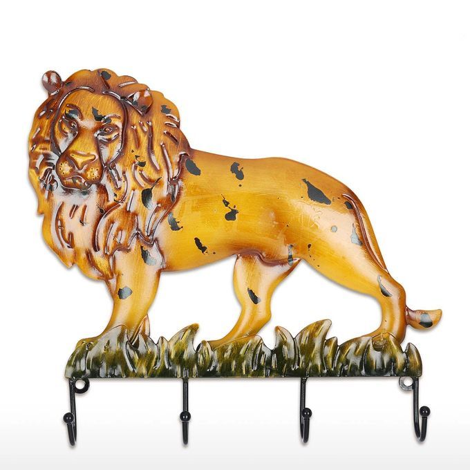 Tooarts Lion King Wall Hook Decorative Iron Wall Hanger-