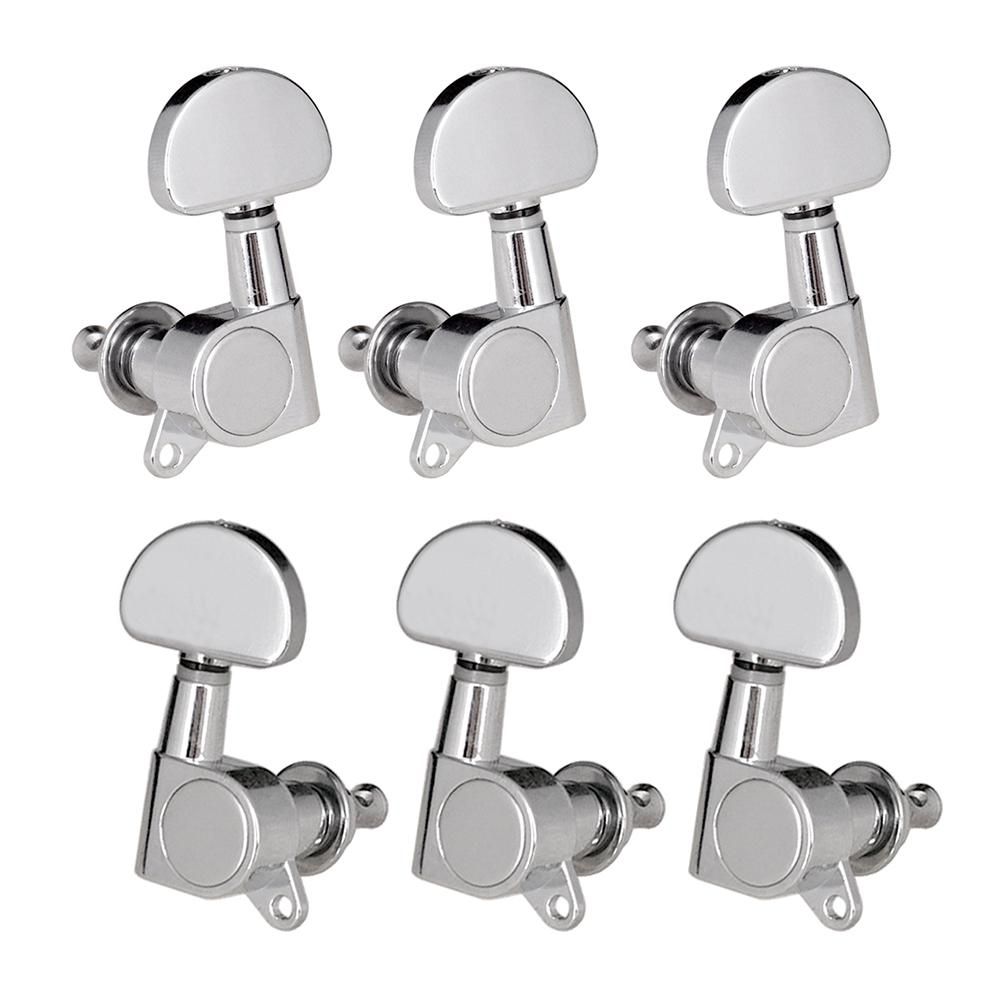 6pcs (3L3R) Closed Guitar Tuning Pegs String Tuners Machine Heads Knobs Tuning Keys for Folk Acoustic / Electric Guitar