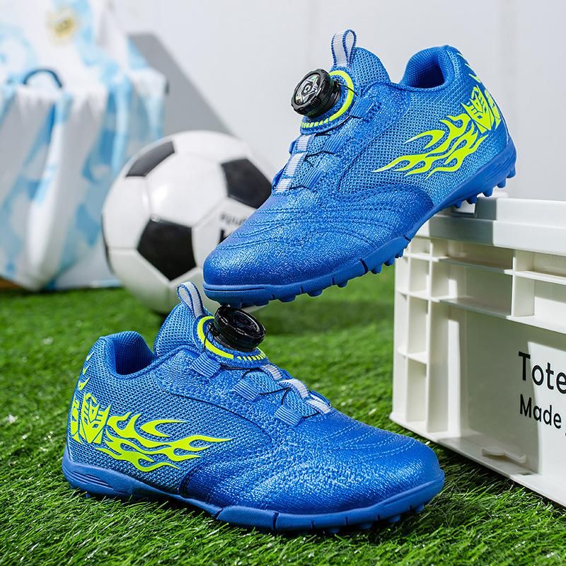 Soccer Boots Children's Rotating Button Football Boots Blue