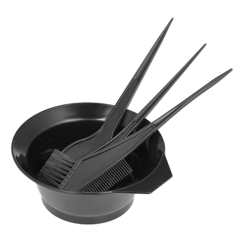 4 Pcs Hair Coloring Tools Kit Dyeing Bowl Brush Double-sided