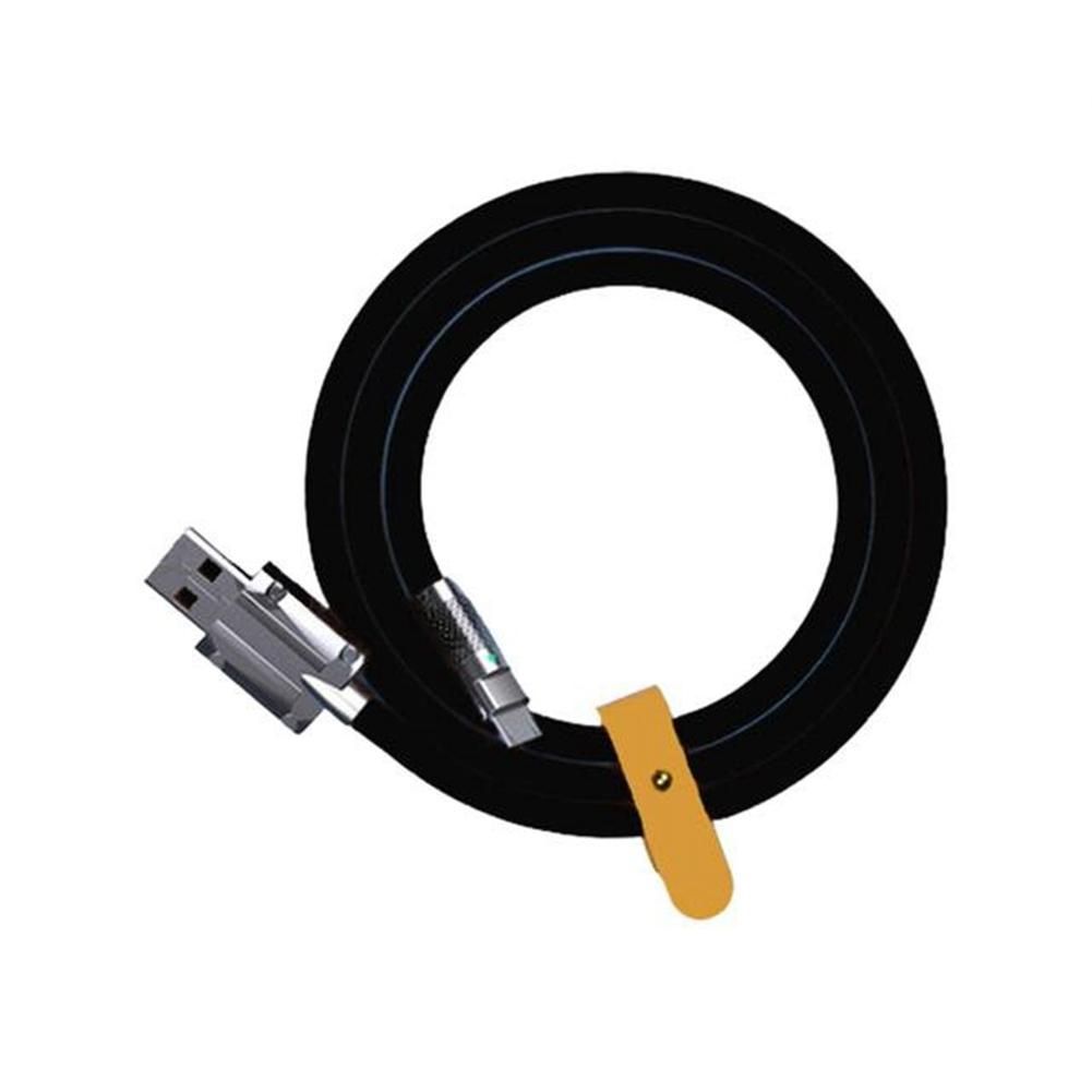 120W 6A Super Fast Charge USB C Charging Cable USB Type-C Charging+Data Transfer 2-In-1 Mobile Phone Cable Black 1M