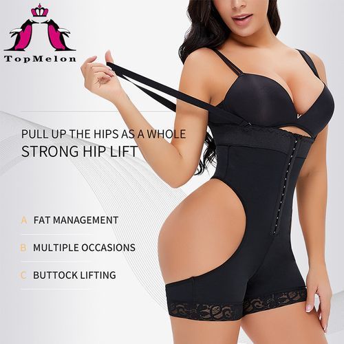 Plus Size Breasted High Waist Body Shorts