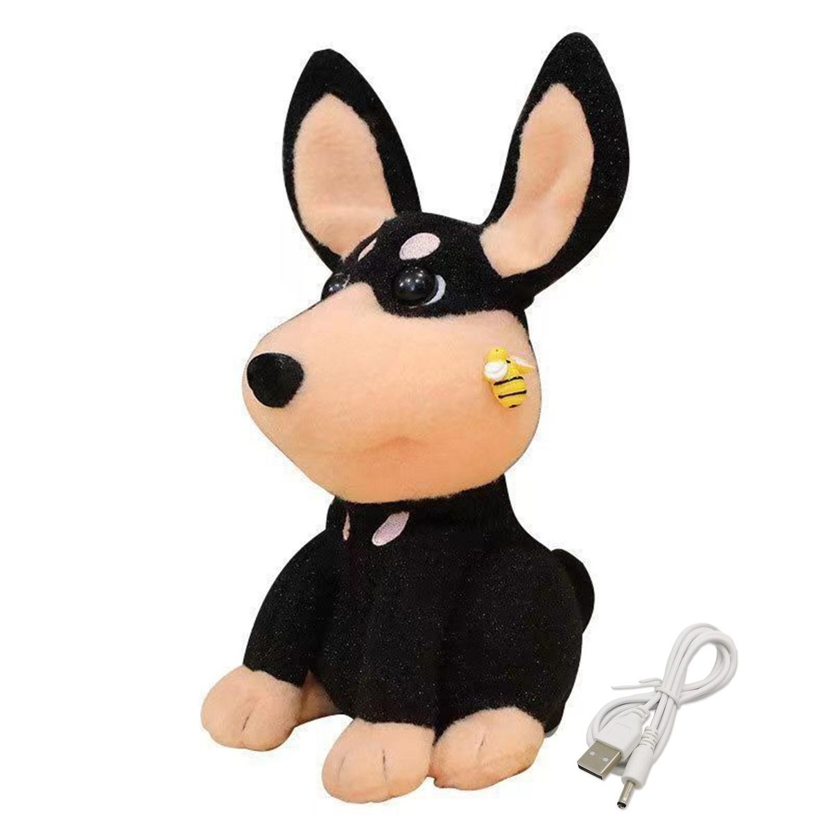 Electric Dog Toy Singing Plush Dog Toy Adorable Bee Puppy Companion