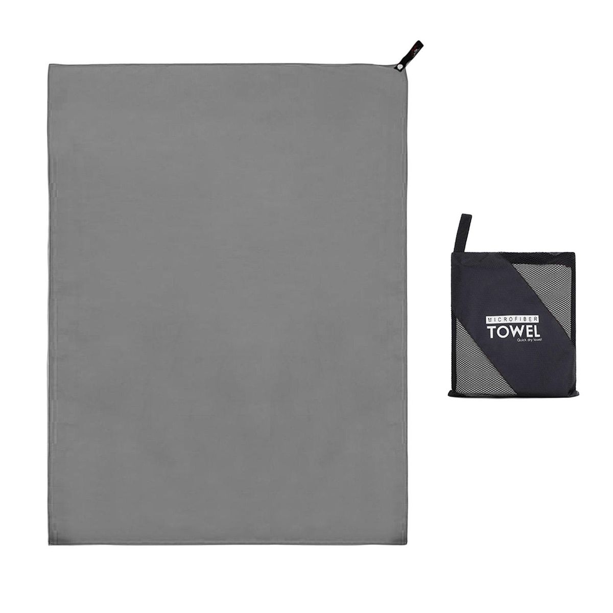 Super Absorbent Microfiber Towel 3 Sizes Multi-Purpose Grey 76x152cm