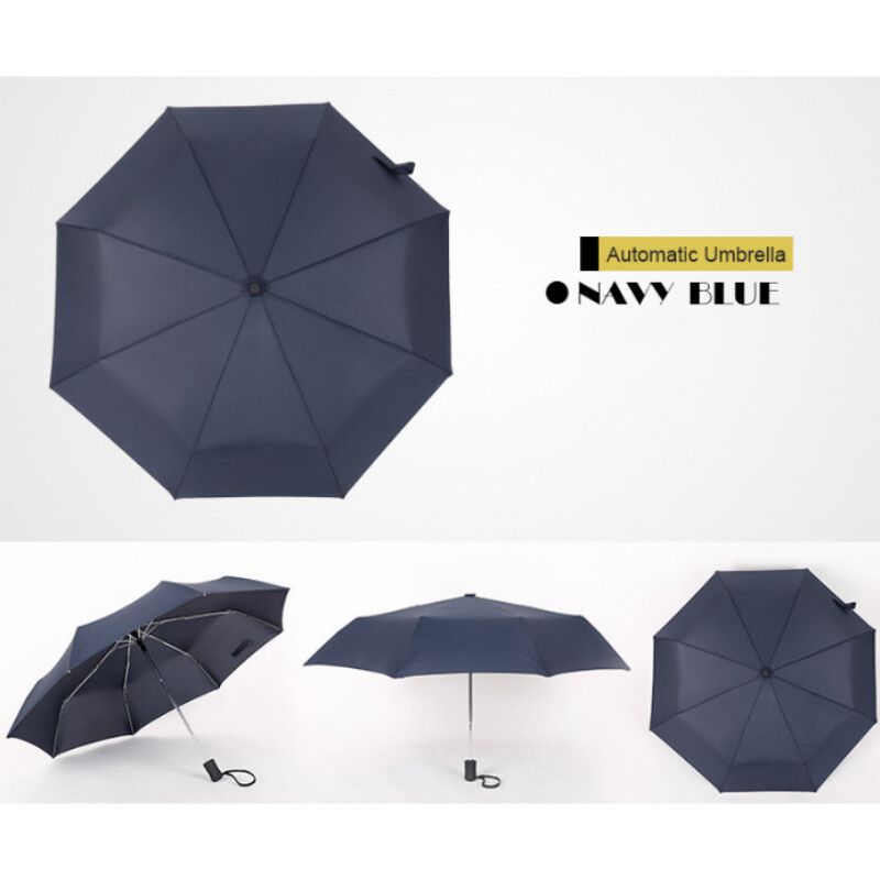 Automatic Windproof Folding Men Women 8 Ribs Umbrellas Travel Lightweight Rain Gear 4 Tibetan Green