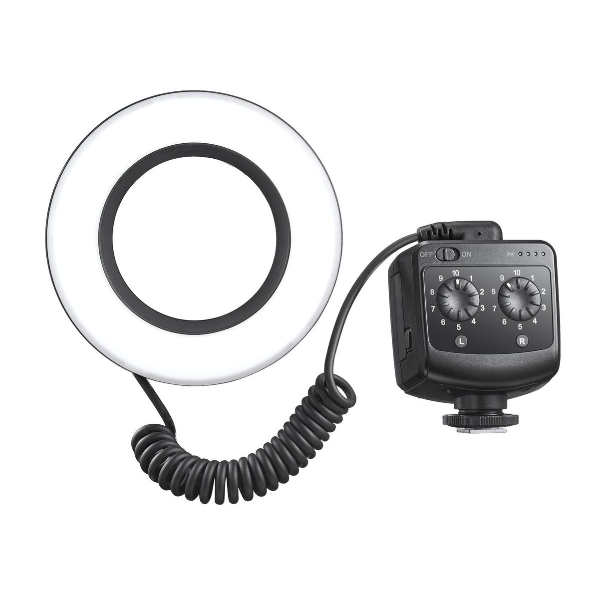 Godox RING72 Macro LED Video Light Professional Photography Fill Light 72PCS LED Beads Color Temperature 5600K 10 Levels of Adjustable Brightness with 49mm-77mm Adapter Ring for Camera Macro Photography
