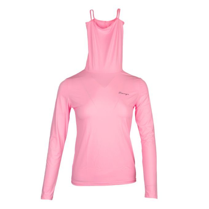 Quick Drying Golf T-shirt For Women Rash Guard Top Long Sleeve Pink  M