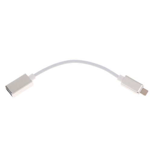 USB OTG Adapter Female Cable For IPad IPhone 10.3 Or Above Silver