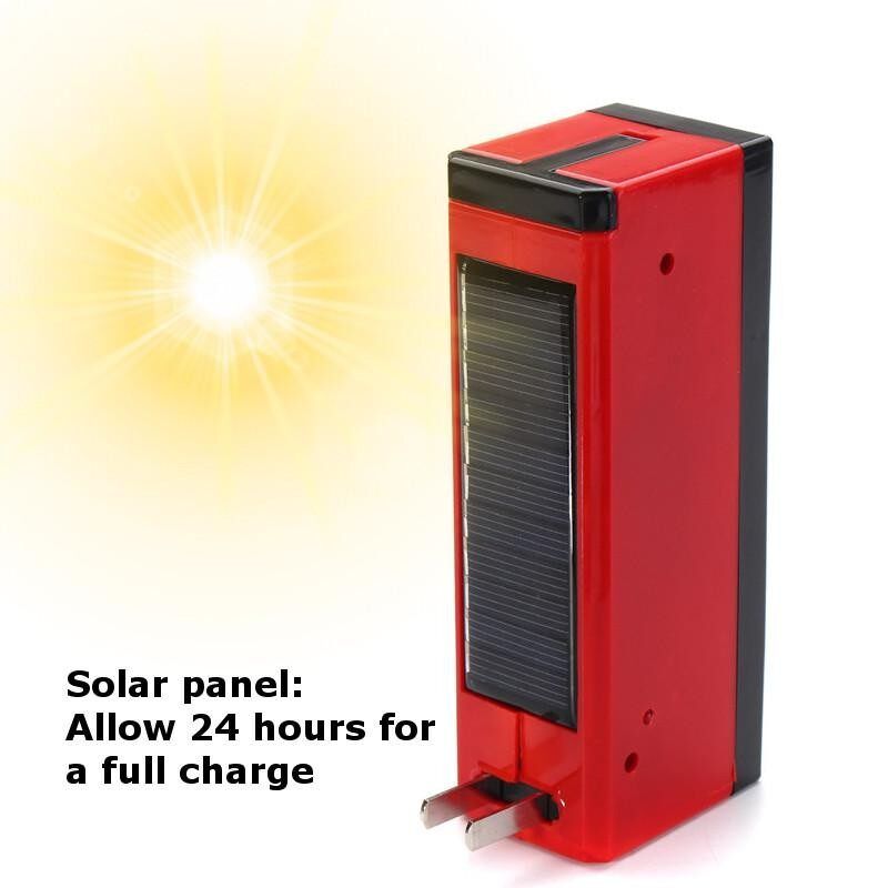 Solar Rechargeable Portable LED Flashlight Camping Reading Light Lantern Lamp