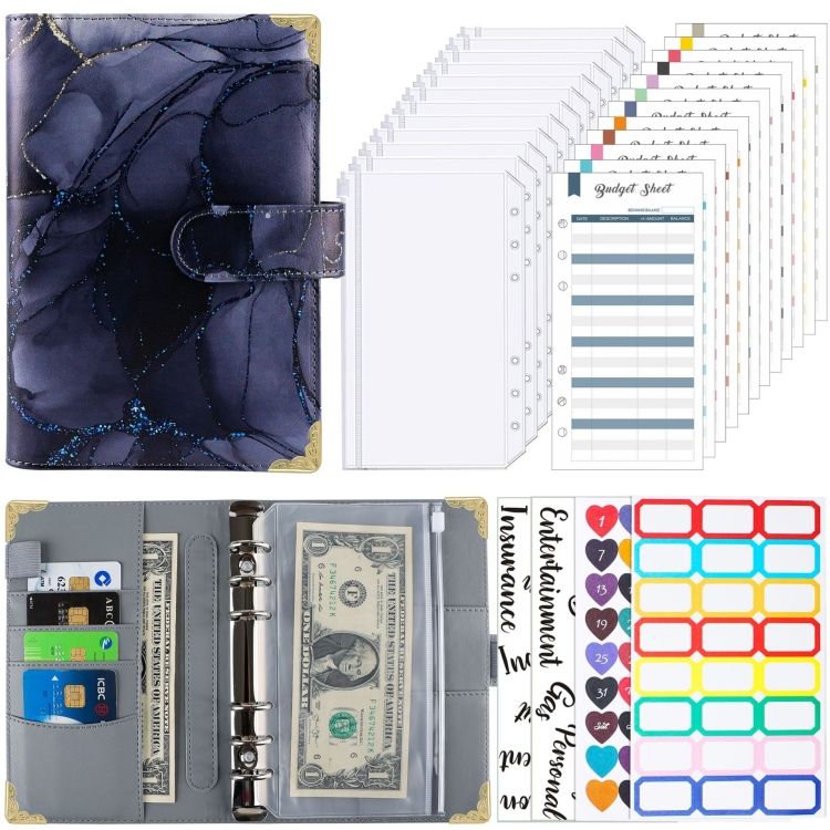 A6 Leather Loose-leaf Budget Book