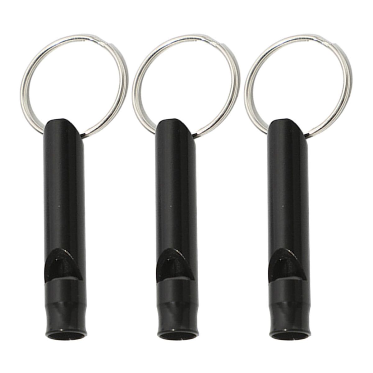 3Pcs Multifunctional Whistles Keychain Whistles Black