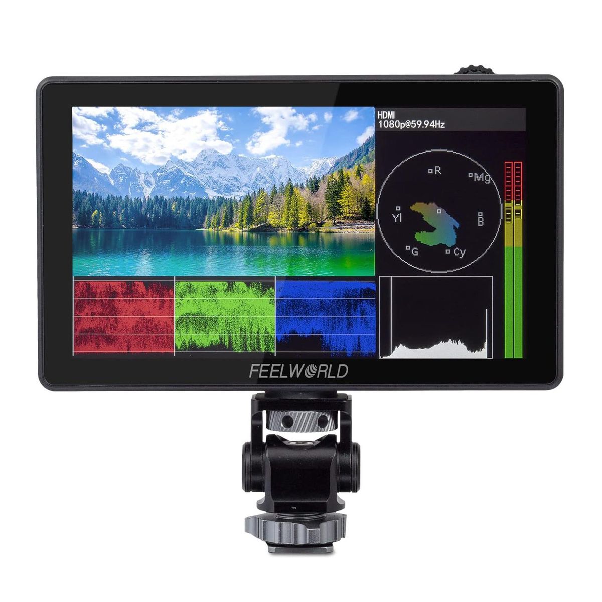 FEELWORLD LUT5 5.5 Inch DSLR Camera Field Monitor Video Monitor 3000nits Ultra Bright Auto Dimming Touchscreen HDR Monitoring 3D LUT with 4K HDMI Input & Output 1920x1080 IPS Panel
