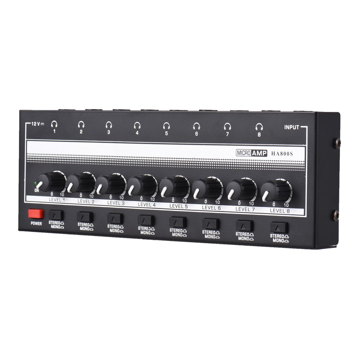 HA800S Headphone Amplifier 8 Channels Mono/Stereo Metal