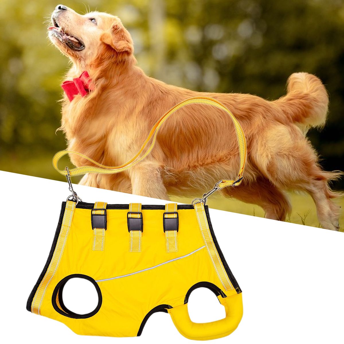 Dog Vest Harness Soft Comfortable Pet Leg Assistance Harness Yellow