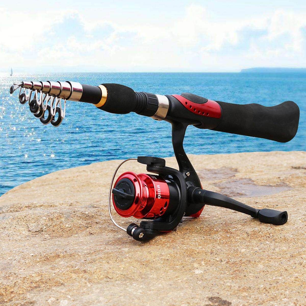 Rod Combos Spinning Pole With Reel Telescopic Travel Portable Fish Kits