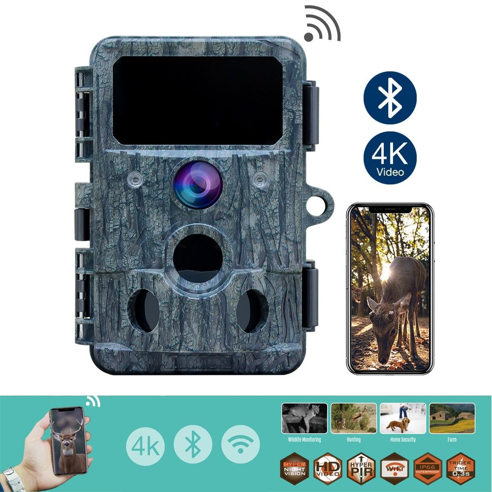 4K HD Wifi Trail Camera IR Led Day And Night Dual Use For