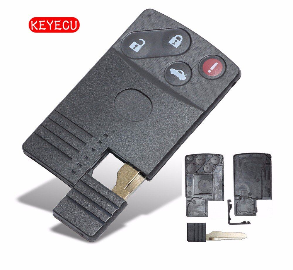 Keyecu Smart Remote Car Key Shell Case 3+1 Button Fob For Mazda CX-7 CX9- 2007-2009