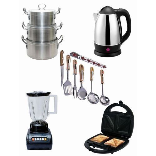 5pc Kitchen Combo Pot  Cooking Set, Blender, Kettle, Toaster