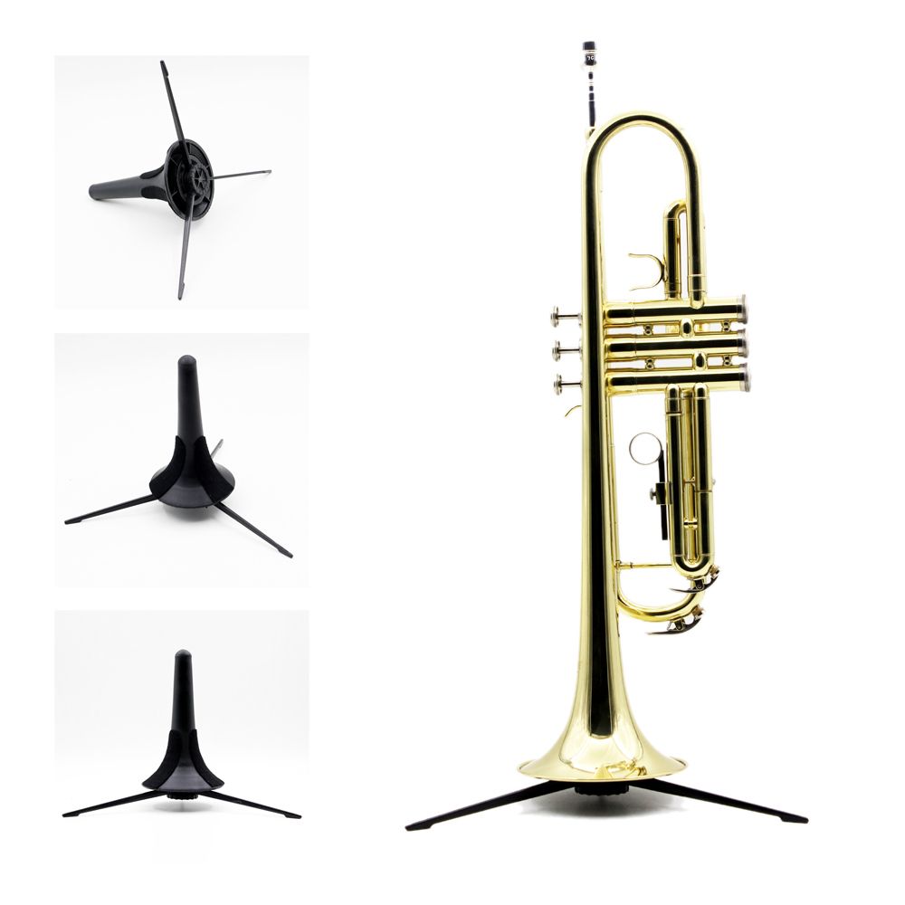 Trumpet Tripod Holder Stand Metal Leg Detachable Portable