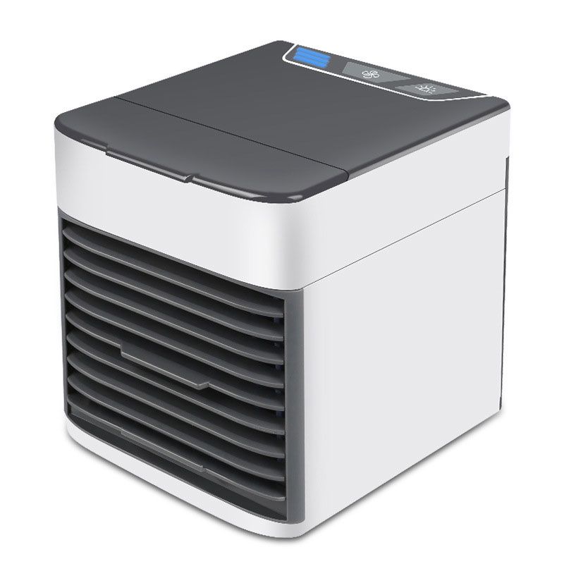 Portable Mini USB Charging TV Air Conditioner Desktop Electric Fan Air Cooler (Black)