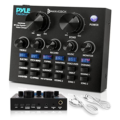 Pyle PKSCRD208 Bluetooth Mini Audio Interface Podcast Mixer