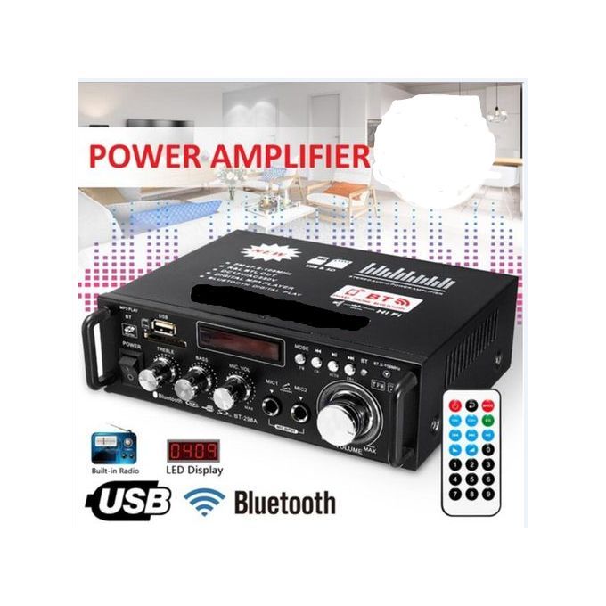 Car HiFi Stereo Audio Power Amplifier Mini Digital Bluetooth
