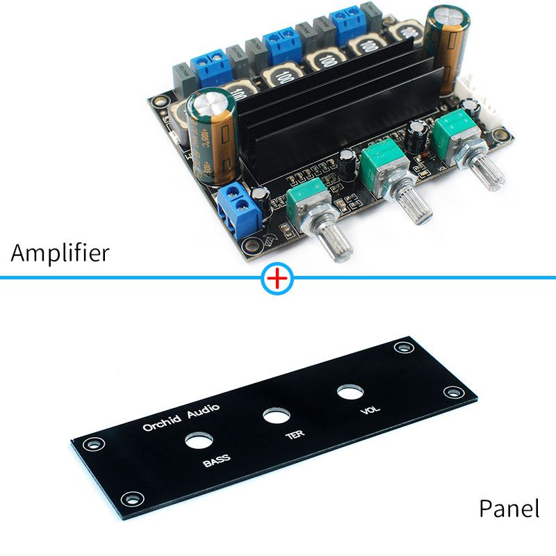 TPA3116 2.1 Amplifier Board HIFI High-Power TPA 3116 Digital Three Channels  Subwoofer Amplifier Out 2x80W+100W-Amplifier With Panel