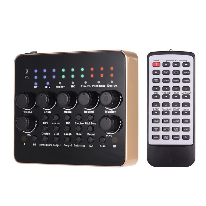 Portable Rechargeable Live Sound Card Voice Changer