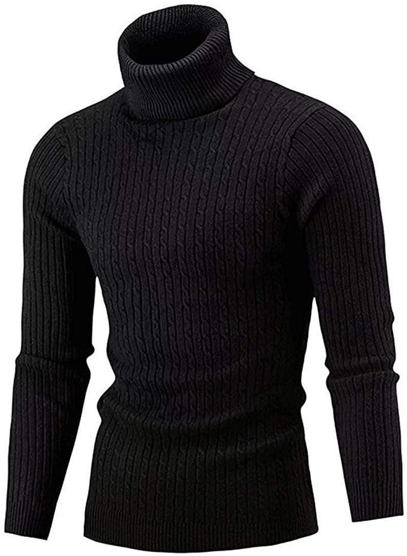 Men/Women Turtle Neck Top/ Cooperate Black - 1 SIZE FIT ALL