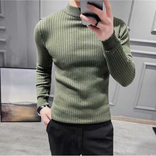 Men's Turtle Neck Top/ Cooperate Green