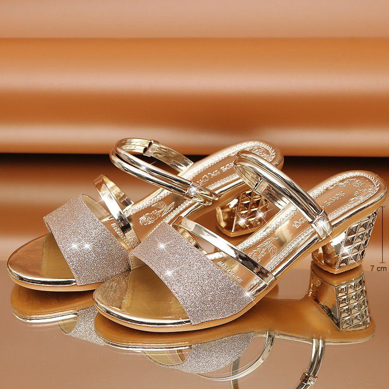2022 Women High Heels- - Gold