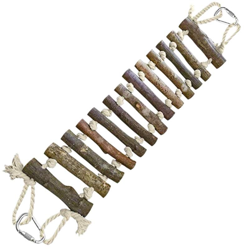 Bird Ladder Bridge Helps Birds With Balance Bright Durable And Flexible Made With Natural Wood And Edible Dye Easy Installation Exercise - Wide 10Cm