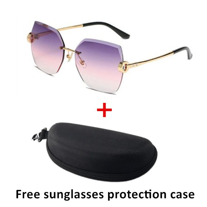Diamond Trimming Cut-Edge Ladies UV Protection Sunglasses