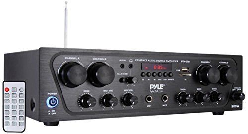 Pyle Wireless Karaoke Bluetooth Stereo Receiver  4 Channel P