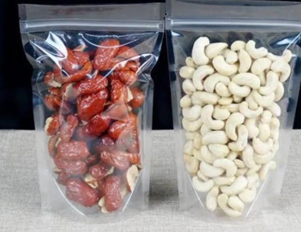 White Transparent Self Stand Ziplock Pouch  - 14*23cm-25pcs