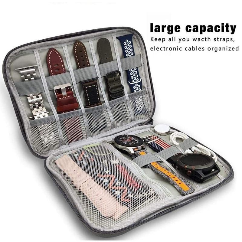 bag Multifunction Travel Carrying for Apple Watch Strap Storage Bag Pouch Portable Case Box for watchband Data cable storage bag