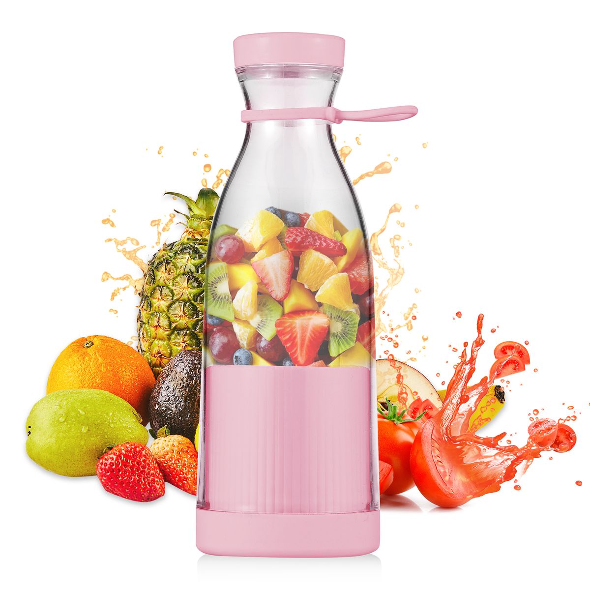 Portable Mini Electric Blender 300ml Juicer Cup 6 Blades