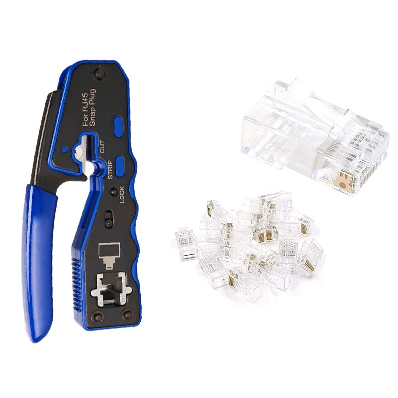 Ethernet RJ45 Pass Through Crimping Tool
