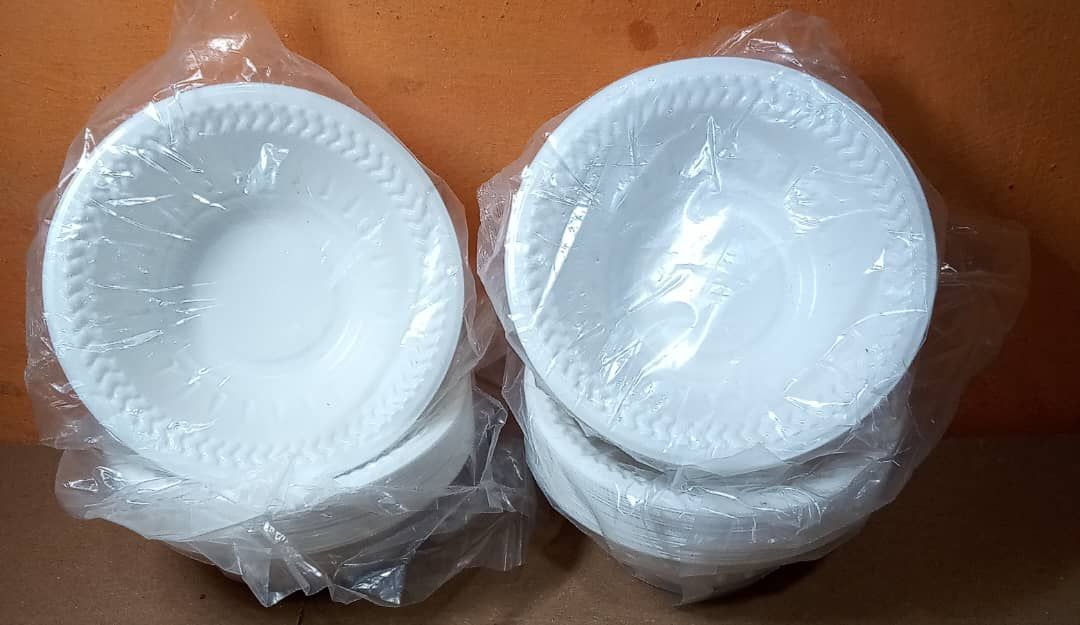 50pcs Small Size Disposable Plates-For Small Chops Or Asun