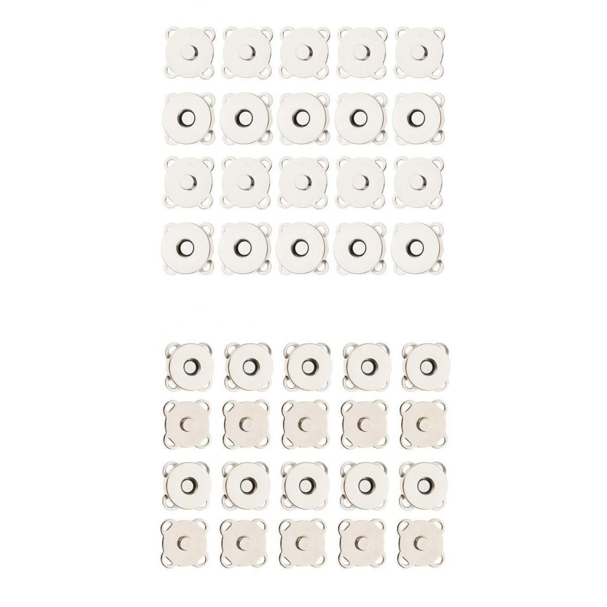 20 Magnetic Snap Fasteners Closures Buttons Purse Sewing Leather