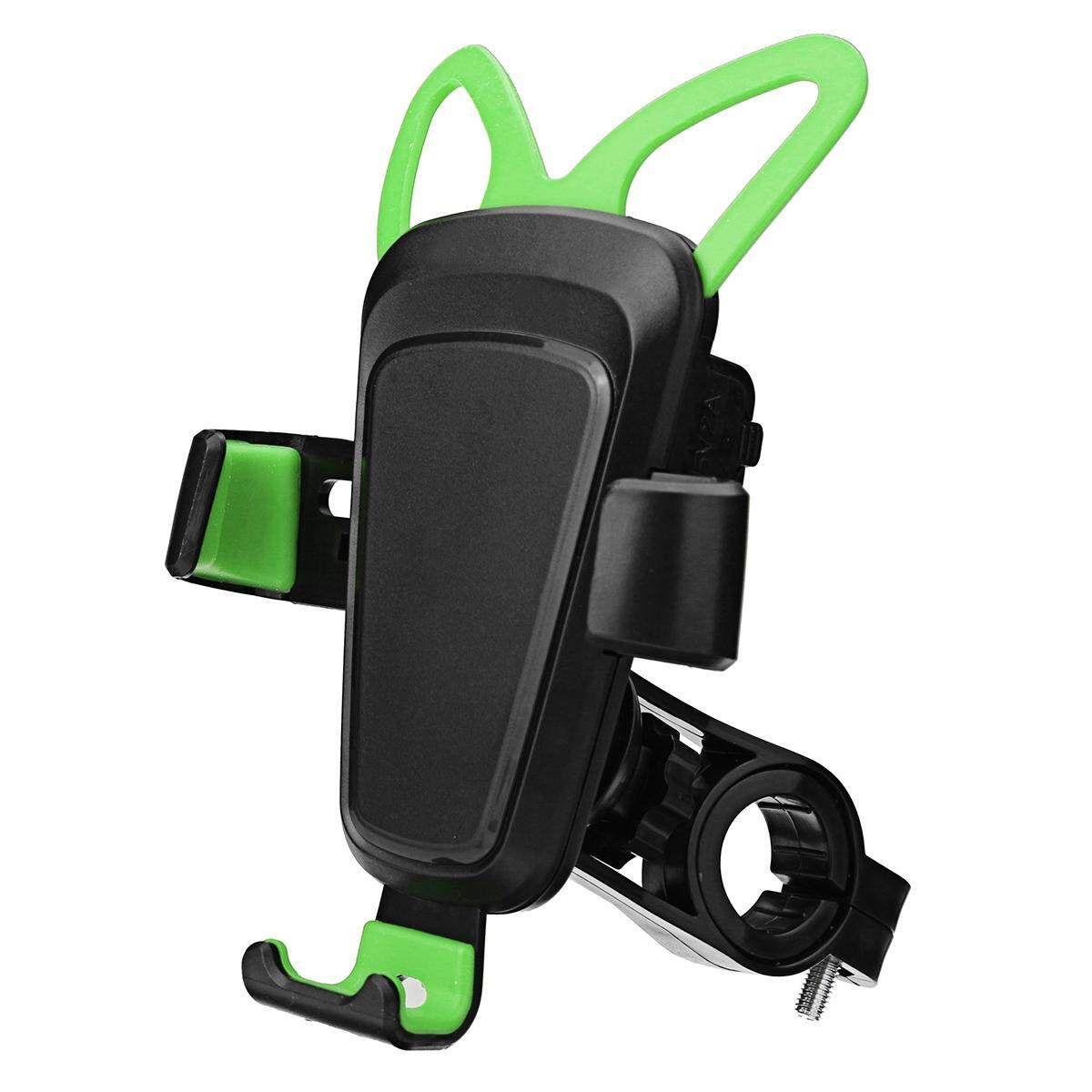Universal Motorcycle Handlebar Phone Holder USB Charger Gravity Holder Stable Black/Green/Red/Blue Green (green)